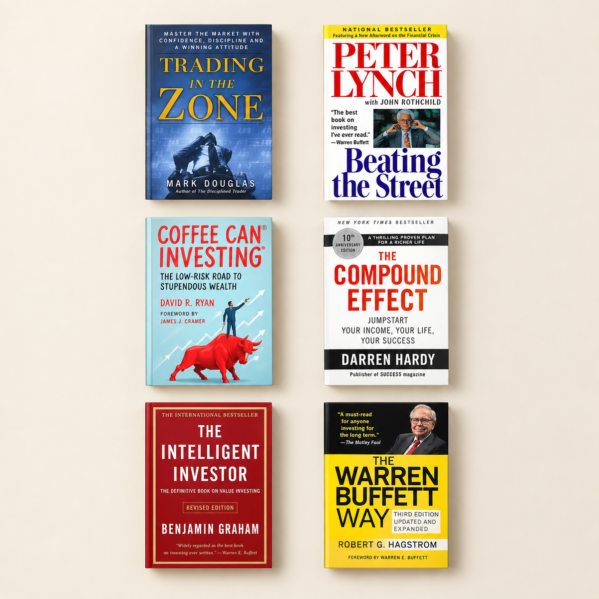 6 Books Investing & Trading Combo | Stock Market & Wealth-Building Books (Paperback)