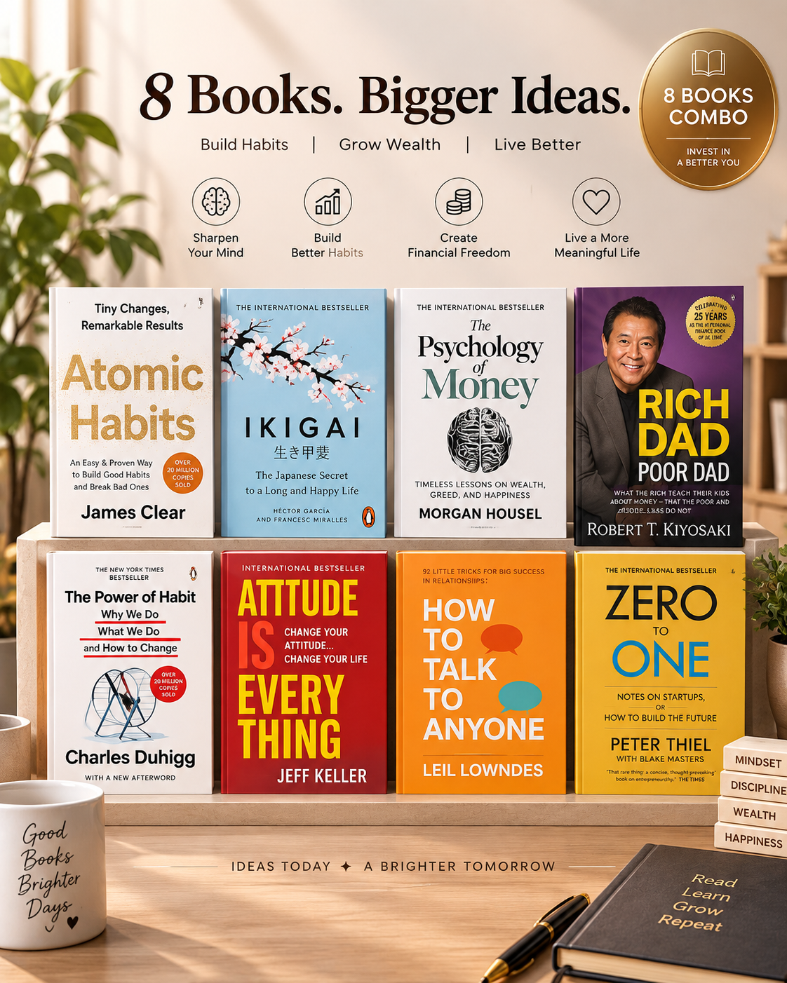 Ultimate Self-Help & Success Combo – 8 Books (Ppaerback)