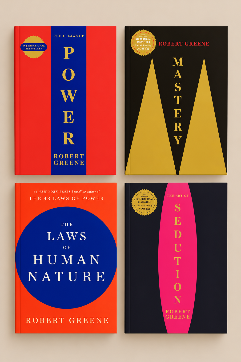 Combo By Robert Greene : 48 Laws OF POWER , Laws of Human , Mastery, Seduction 4 books Combo (Paperback)