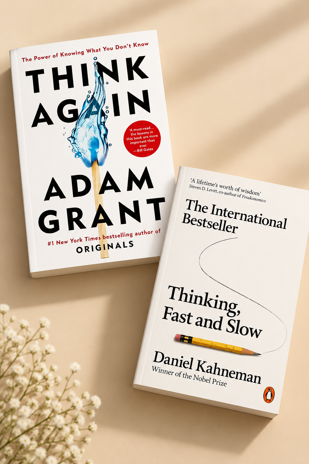 Combo- Think Again + Thinking, Fast and Slow (Paperback)