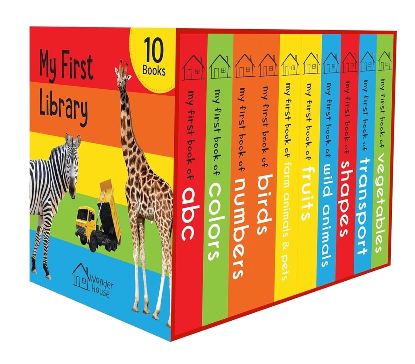 My First Library: Boxset of 10 Board Books for Kids By Miss & Chief (English, Poster, Wonder House Books)