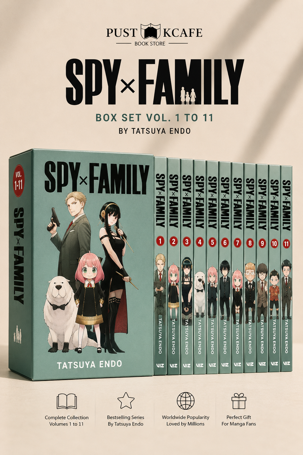 Spy X Family Box Set Vol (1 To 11) Box Set by Tatsuya Endo (English) (Paperback)