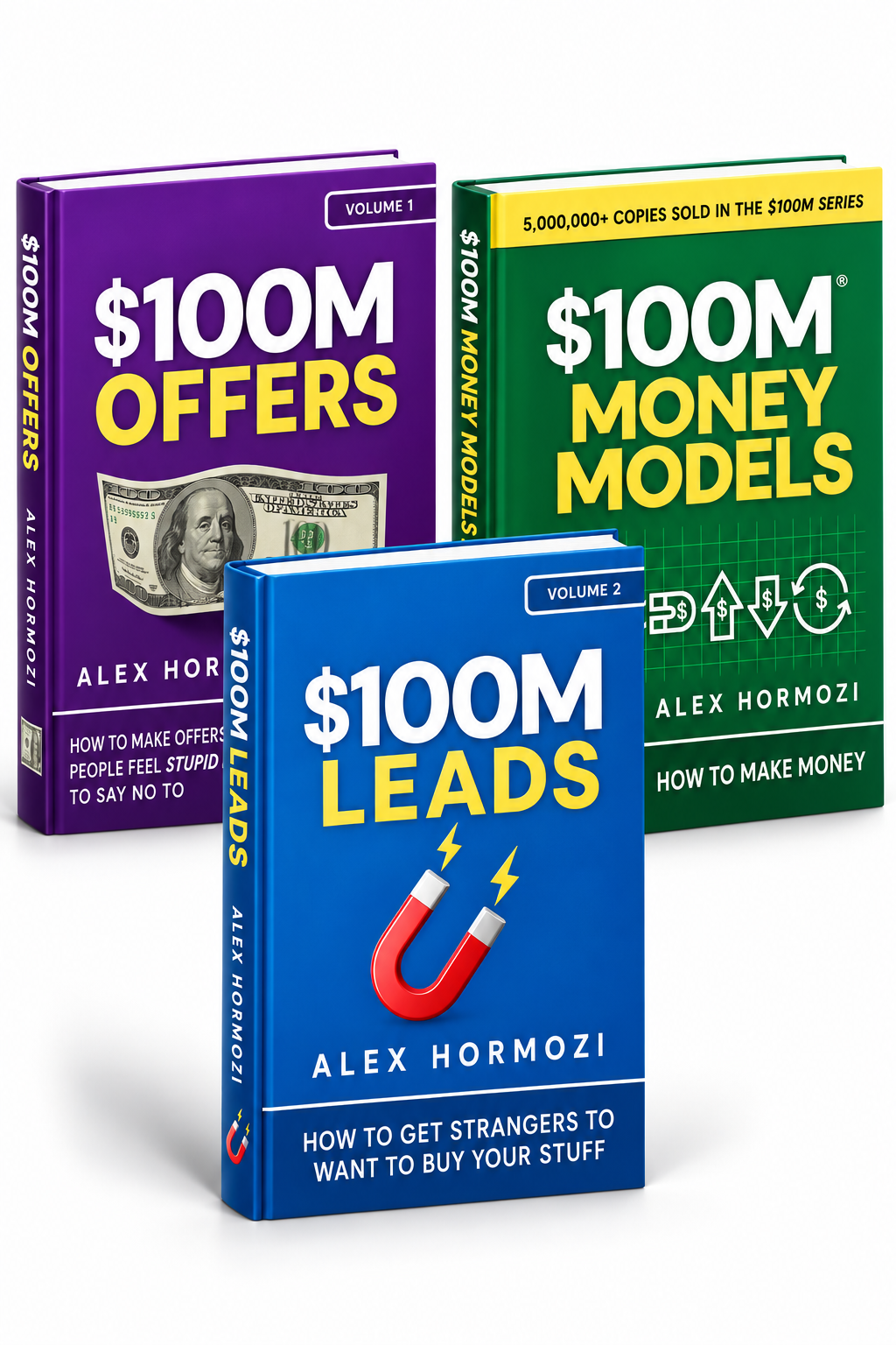 $100M Offers + $100M Leads + $100M Money Models by Alex Hormozi | 3 Books Business Combo