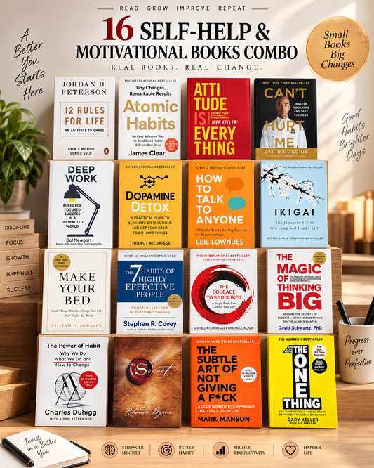 16 Self-Help & Motivational Books Mega Combo (Paperback)