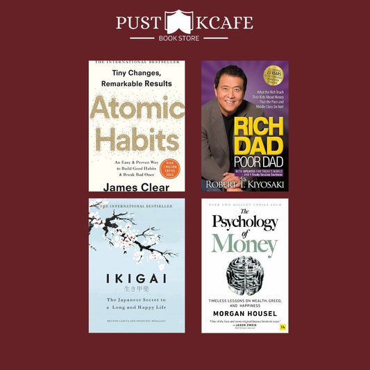 Life Mastery Essentials Bundle: Atomic Habits, The Psychology of Money, Rich Dad Poor Dad, Ikigai