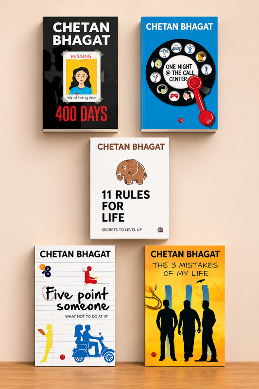 Chetan bhagat 5 books combo in english (Paperback)