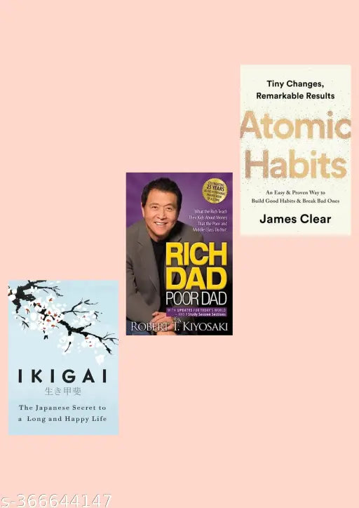 Combo Pack: Atomic Habits, Rich Dad Poor Dad, Psychology of Money