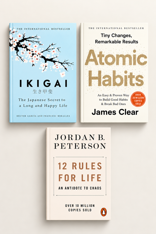 [Combo] Atomic Habit-Ikigai-12 Rules for Life (Paperback)