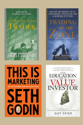 Disciplined Trader +Trading zone +This is Marketing +the education of a value investor  4 business books combo Books 