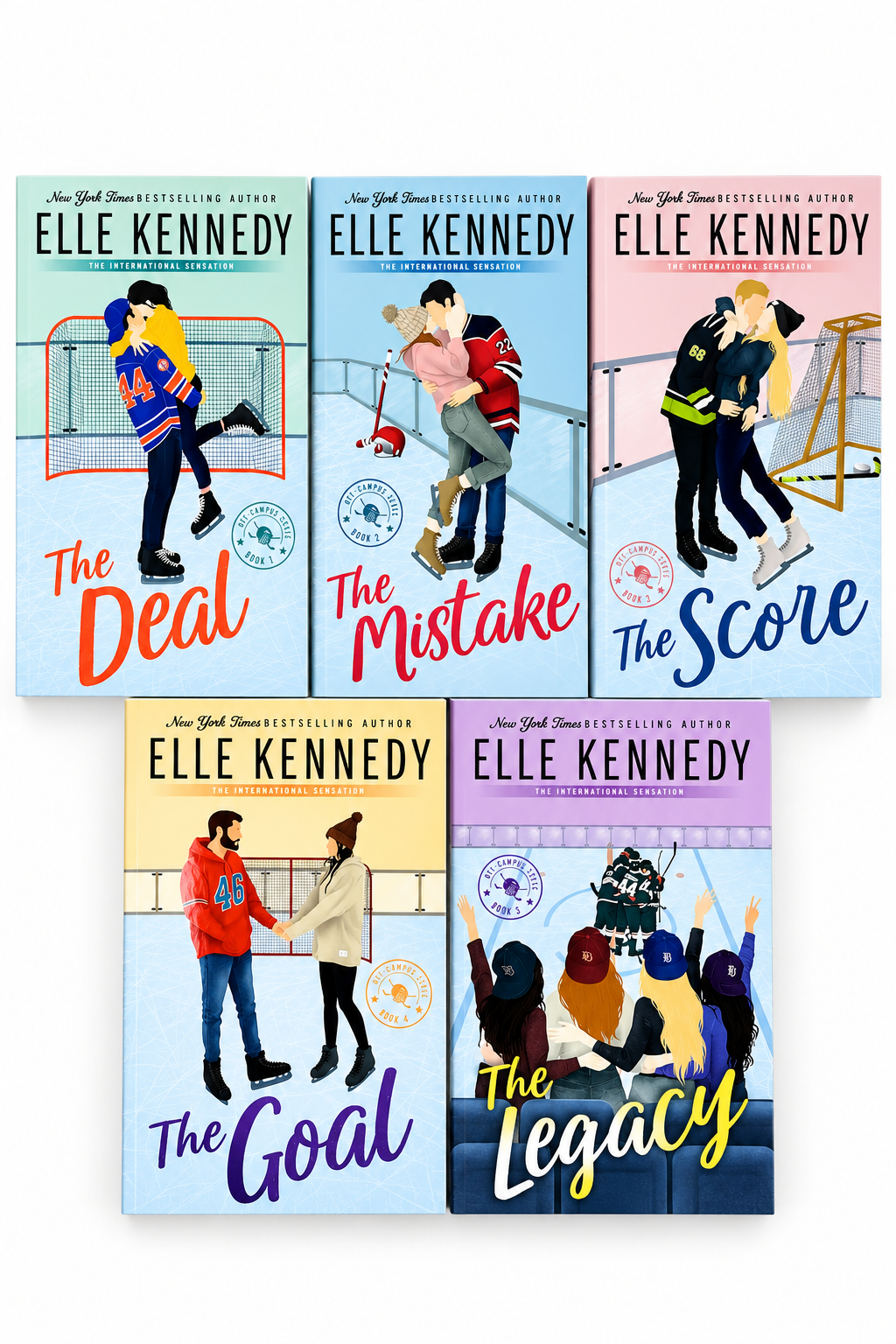 Off-Campus Series by Elle Kennedy 5 Books Combo Set – The Deal, The Mistake, The Score, The Goal and The Legacy