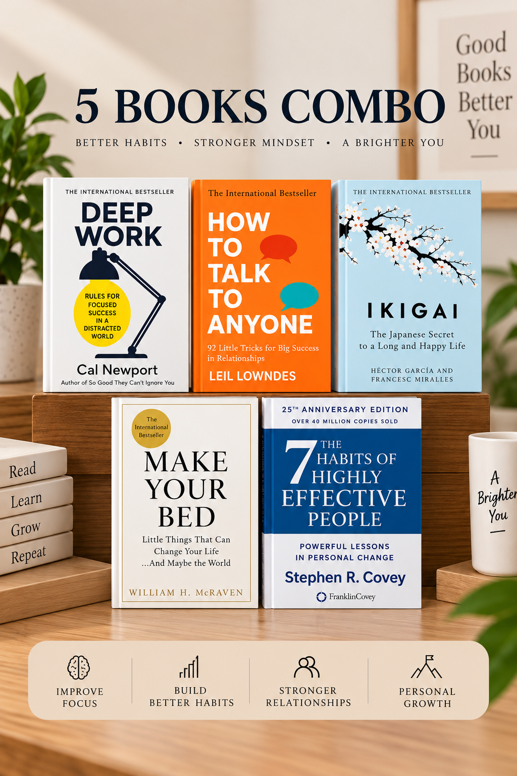 Personal Growth & Better Habits | 5 Books Combo (Paperback)