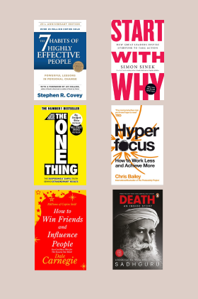 Start With Why + The One Thing + How to Win Friends and Influence People + Death + Hyperfocus + The 7 Habits of Highly Effective People (Paperback, English) | 6 Books Combo
