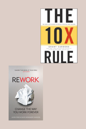  The 10X Rule + Rework 2 Books Combo (Paperback)