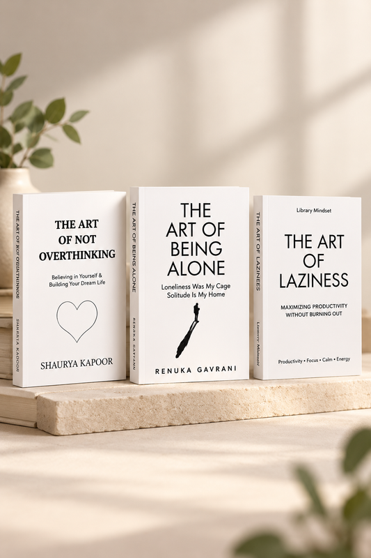 The Art of Not Overthinking + The Art of Being Alone + The Art of Laziness | 3 Books Self-Growth Combo