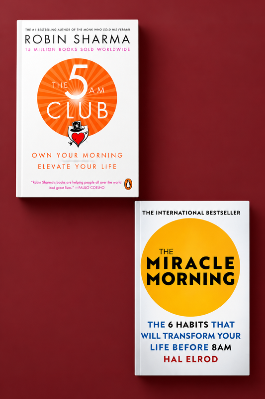 The Miracle Morning + The 5 AM Club (Set of 2 Books) Combo Paperback –  by Hal Elrod , Robin Sharma