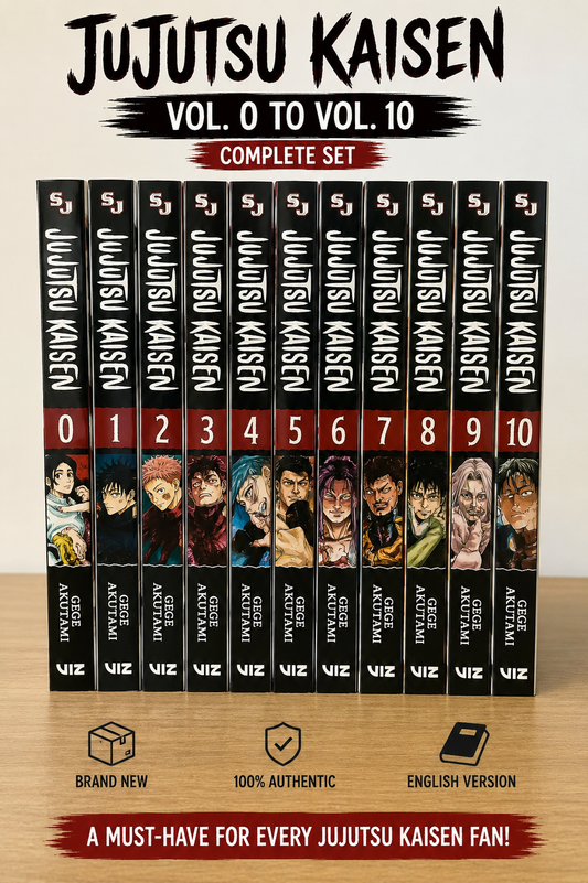 Jujutsu Kaisen Series 10 Books Collection Set (Vol. 0–10) (Paperback English)